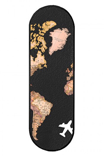 Spoyi Black S-Grip (Phone Stand) with Transparent Map Design