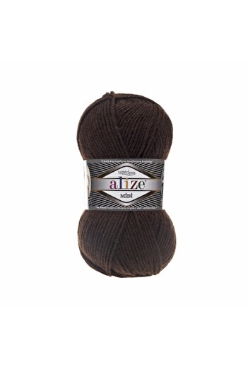 Alize Medium Thick Wool Midi Superlana - 26 Brown Hand Knitting Lanyard