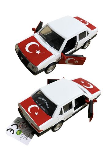 CAN OYUNCAK Metal Tofaş Şahin Model Vehicle - White Crescent Star