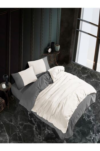 Always Ranforce Sheet Elastic Single Double Sided Duvet Cover Set