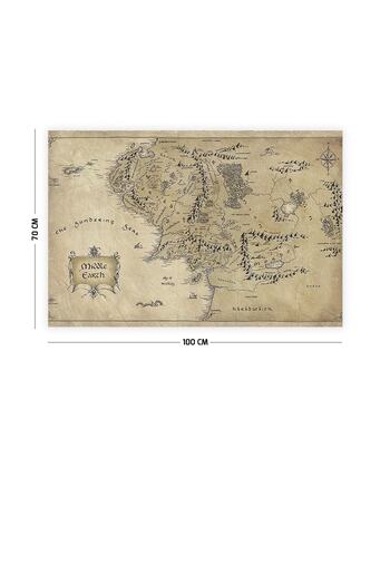 Vagonik Lord of the Rings Middle World Map Wall Cover Rug 140 X 100 Cm-70x100 Cm