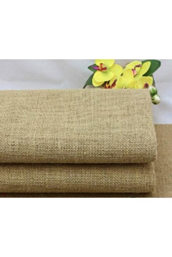 Ekodoğa Kanaviçe Kumaş 1x2 Metre 10' Luk Sık Dokulu Jüt Kumaş Telis Bezi Çuval Bezi Kanaviçe Kumaşı