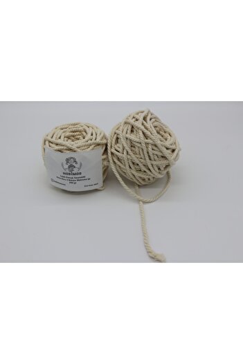 Hobimos 4mm 3 Büküm %100 Pamuk Taranabilir Makrome Ipi 250 gram