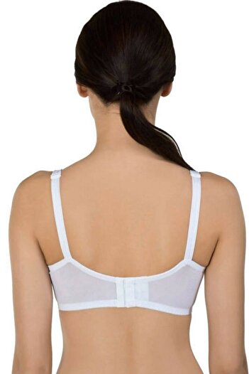 Kom Women's White Lace Underwire Compressor Bra