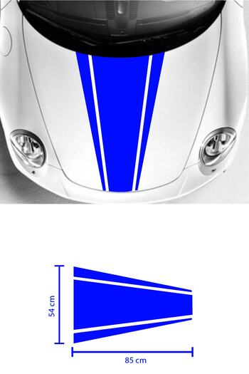 Dijitonline Autocolant Bandă Capota Față Auto - Autocolant Auto 85x54 Cm
