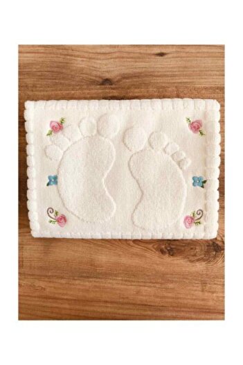Çapa Home Бежевий рушник для ніг з вишивкою, 3 штуки, 50x70