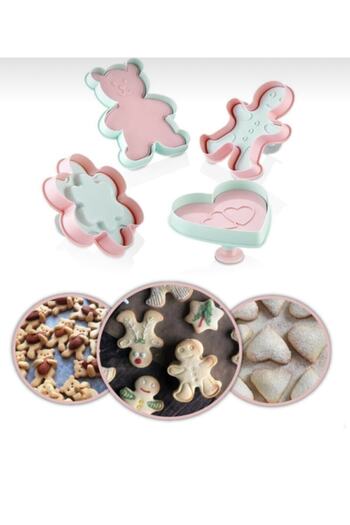 Bayev 3117 4-Piece Cookie Mold Teddy Bear Ginger Special for Children for New Year
