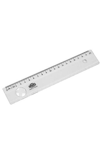HATAS Wide Type 20cm Clear Plastic Pile Ruler - 00150