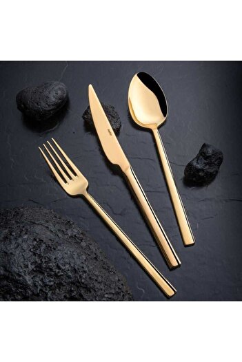 Nehir Dalyan Titanium Gold 84 Piece Leather Boxed Cutlery Set 2016St021207