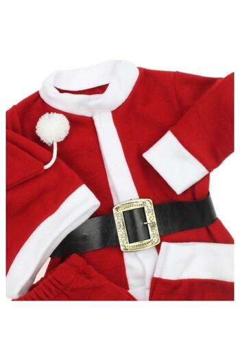 Kidsmadamiko 0-3 Months Baby Boy Christmas Costume - Red