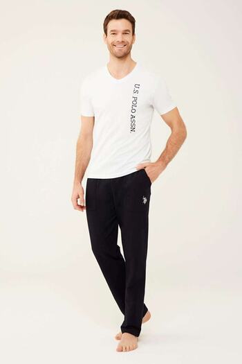 U.S. Polo Assn. Ανδρικό T-shirt σε λευκό λαιμόκοψη 18466