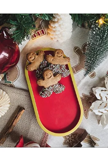 Orange Atelier Decorative Oval Concrete Christmas Plate Jewelry Plate Candle Plate Organizer New Year New Year