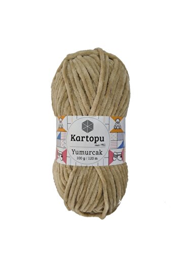 Kartopu Yumurcak Kadife İplik 100 gr 1 Adet K856 Koyu Bej