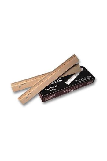 AKSU Axis Stars Wooden Ruler 30 Cm - 30 Cm Stars Wooden Ruler