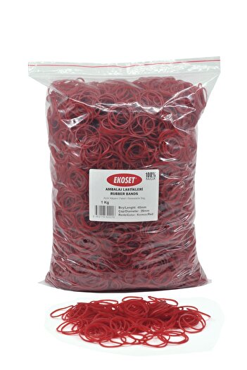ekoset Rubber Package Packing Buckle Coin Rubber 40mm Red 1kg