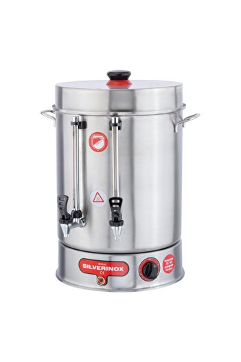 Işıkgaz Silver Tea Machine, Metal Push Tap, 160 Cup Capacity, 15 L