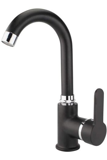 Sardıcı Black Delta Kitchen Faucet Hot Cold Double Water Inlet Kitchen Sink Faucet
