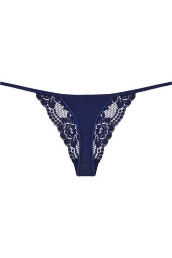 Zena Lace Navy Blue Thong Women's Panties