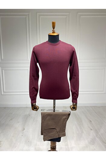 Sarar Πλεκτό πουλόβερ Ccs O Neck Claret Red