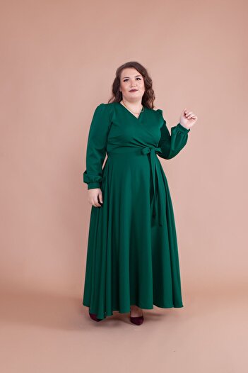 Bidoluelbise Women's Emerald Plus Size Maxi Dress