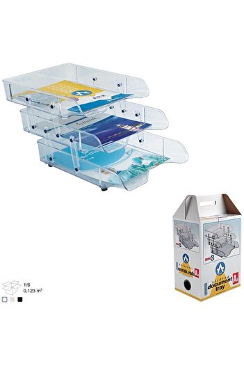 Ark Ma: 3A 2083 3-Piece Movable Document Shelf Plastic Category: Desktop Organizer