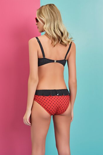 Dagi Schwarzes Loop-Bikinioberteil für Damen
