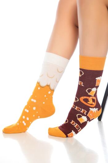 DAYCO Unisex Beer Patterned Colorful Socket Socks