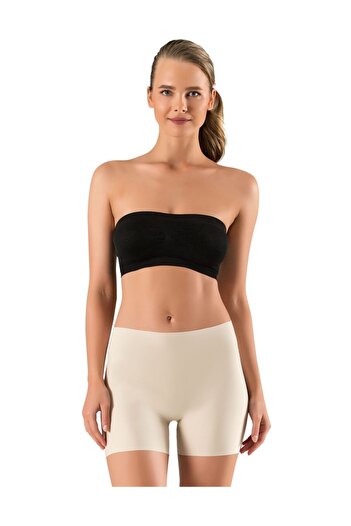 PROSLİM Women's Skin Long Shorts Boxer Laser Cut Silicone