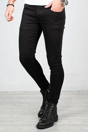 onemoda Denim Trousers Black Lycra Skny