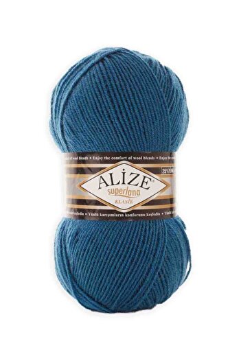 Alize Superlana 403 Port Blue - Classic Hand Knitting, Thread Yarn Wool Color Code