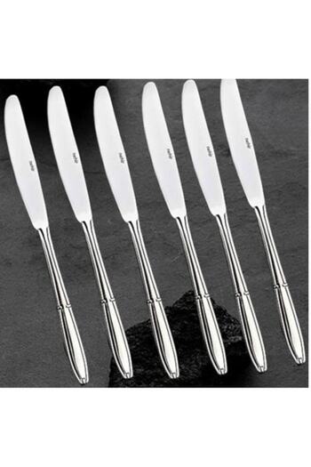 Nehir Buket Pasta Bıçak 6 Lı - Tatlı Bıçağı 18/10 Paslanmaz Çelik