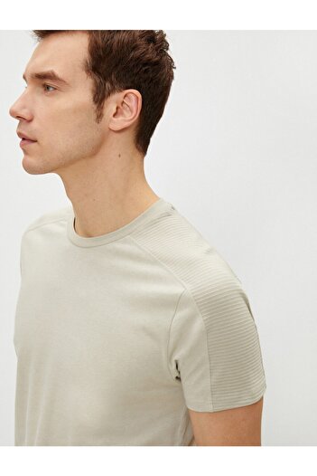 Koton Slim Fit T-Shirt Basic Cotton Crew λαιμόκοψη κοντό μανίκι