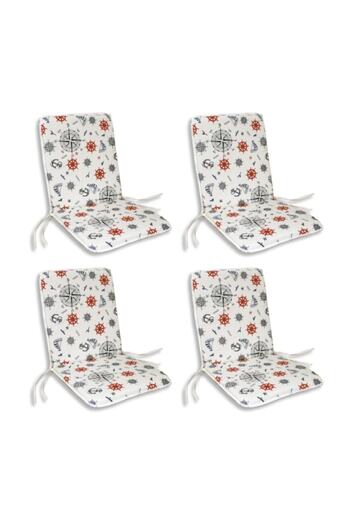 Vip Home Concept Market Ürünleri 4 Pieces of Lace-Up Chairs and Backrests Mardinler Washable