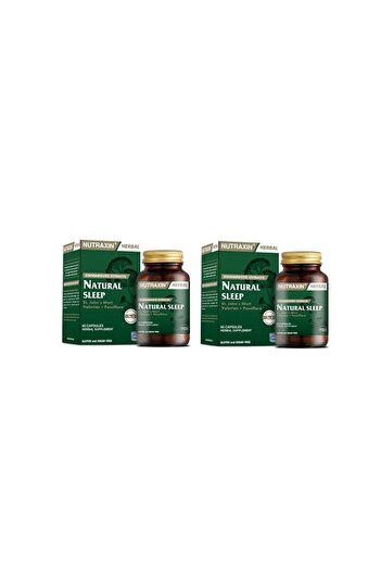 Nutraxin Nutaxın Natural Sleep with Cat Herb and Paciflora 60 Tablets*2