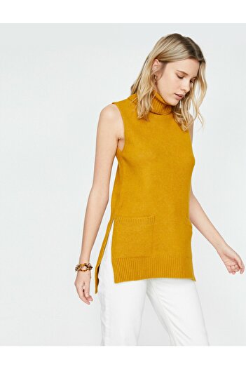 Koton Women's Yellow Sweater 8KAK92206HT