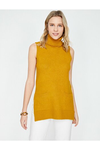 Koton Women's Yellow Sweater 8KAK92206HT
