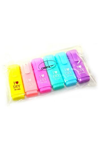 Linea Highlighter Pen Mini Pastel Color 6 Pack