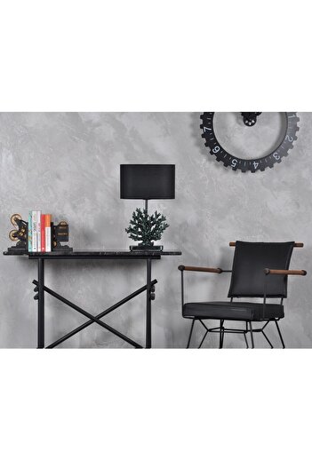 Qdec Yeşil Siyah Modern Dizayn Mercan Abajur