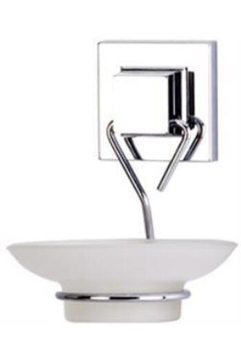 Teknotel Chrome Adhesive Glass Soap Dish Ef266