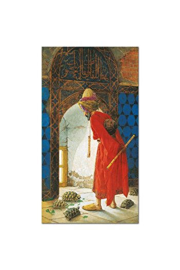 StellaStore Osman Hamdi Bey Kaplumbağa Terbiyecisi Kanvas Tablo