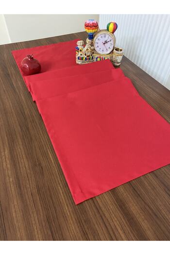 Zeren Home Dertsiz Sıvı Geçirmez Runner Kırmızı 50 X 170