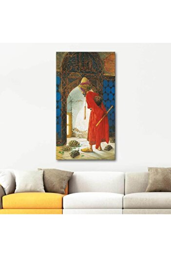 StellaStore Osman Hamdi Bey Kaplumbağa Terbiyecisi Kanvas Tablo
