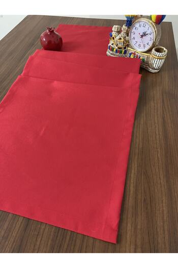 Zeren Home Dertsiz Sıvı Geçirmez Runner Kırmızı 50 X 170