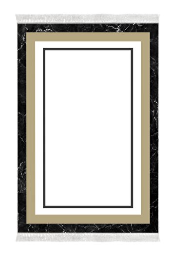 Alanur Home Eko Trend Djt 3-Pece Washable Αντιολισθητική Βάση Σετ Χαλάκι Μπάνιου 673m Κρέμα με Border