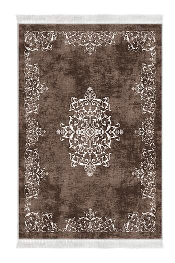 Alanur Home Eco Trend Djt 3-Piece Washable Non-Slip Base Bathroom Mat Set 616 Classic Brown
