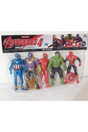 AVENGERS Captain America, hulk, spiderman 5 Pcs Figure in Bag 12 Cm