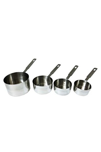 yeni11 4 PieceS Steel Liquid Scale - S-1 Model MeaSuring CupS