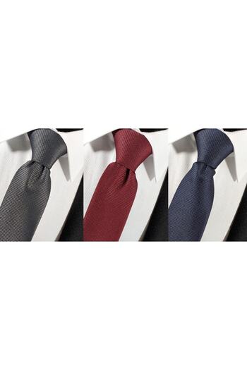 BLC Basic Line Co. Smoked Claret Red Navy Blue 3 Pack Dobby Tie Handkerchief Set