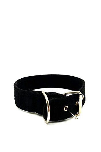 Tasma Market Black Soft Textured Column Dog Collar