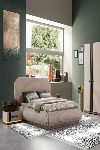 Alanur Home Eco Trend Djt Washable Non-Slip Base 3-Piece Bedroom Set Mu123 Scandinavian White